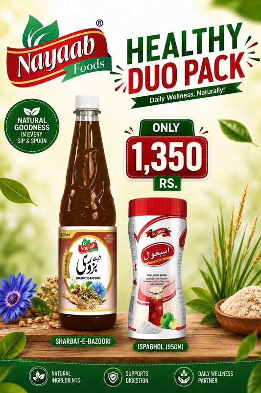 Pack of Sharbat-E-Bazoori 800ml  and Ispaghol 95g