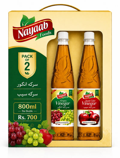 Pack of Apple Cider Vinegar +BottleGrapes Vinegar 800ml per